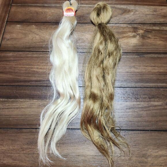 Set Of 2 Pre-Stretched, Pre-Layered 52" Blond, & Light Brown - Picture 3 of 3
